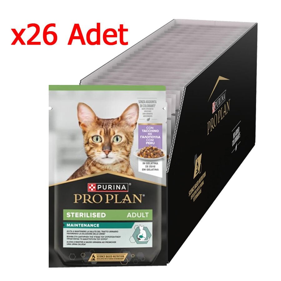 Proplan Sterilised Hindili Pouch Kedi Konservesi 85gr x 26 Adet