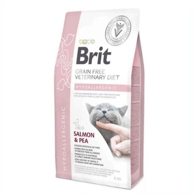 Brit Care Brit Veterinary Diet Hipoalerjenik Cilt Sağlığı Destekleyici Tahılsız Kedi Maması 5kg