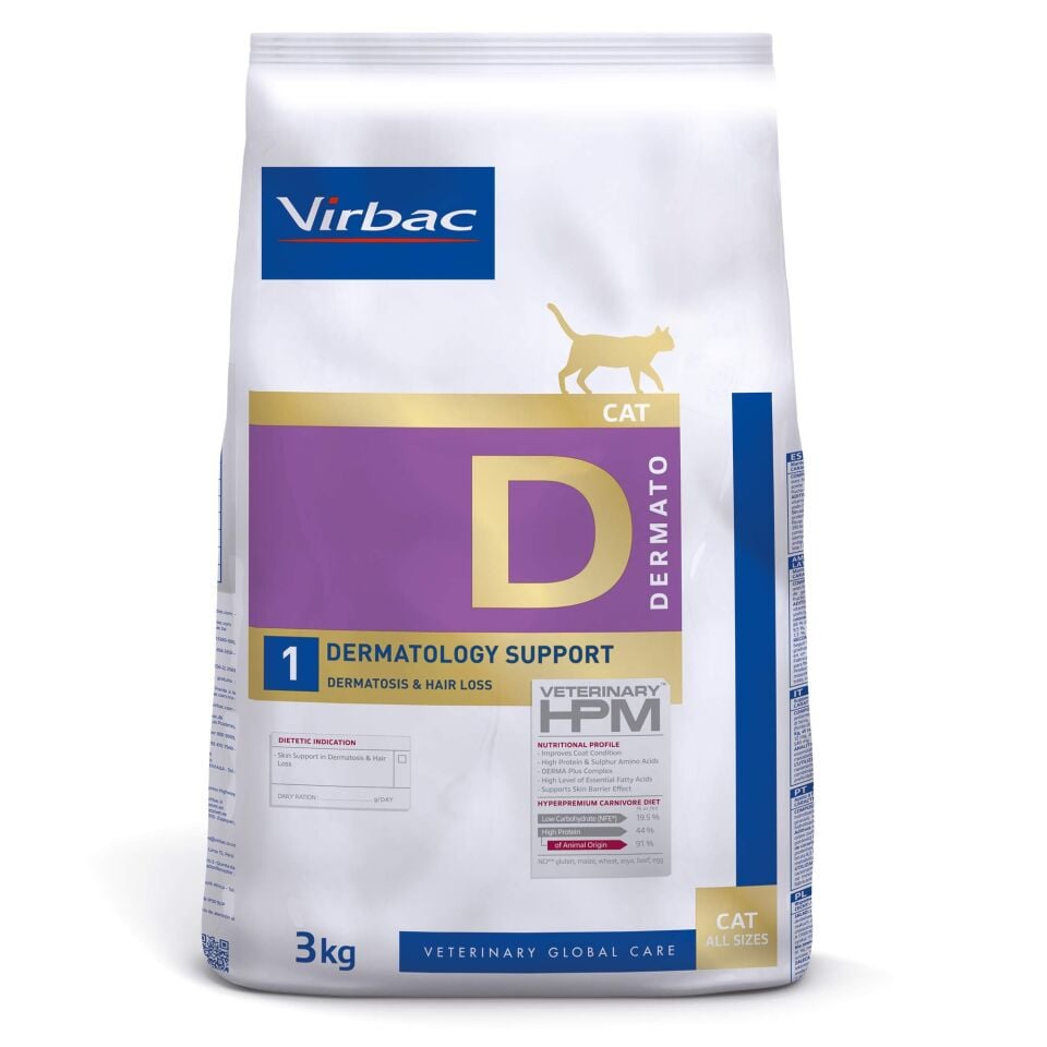 Vırbac D1 Dermatology Support Kedi Maması 3kg