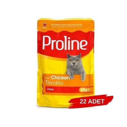 Proline Kedi Konservesi Tavuklu Pate 85gr x 22 Adet