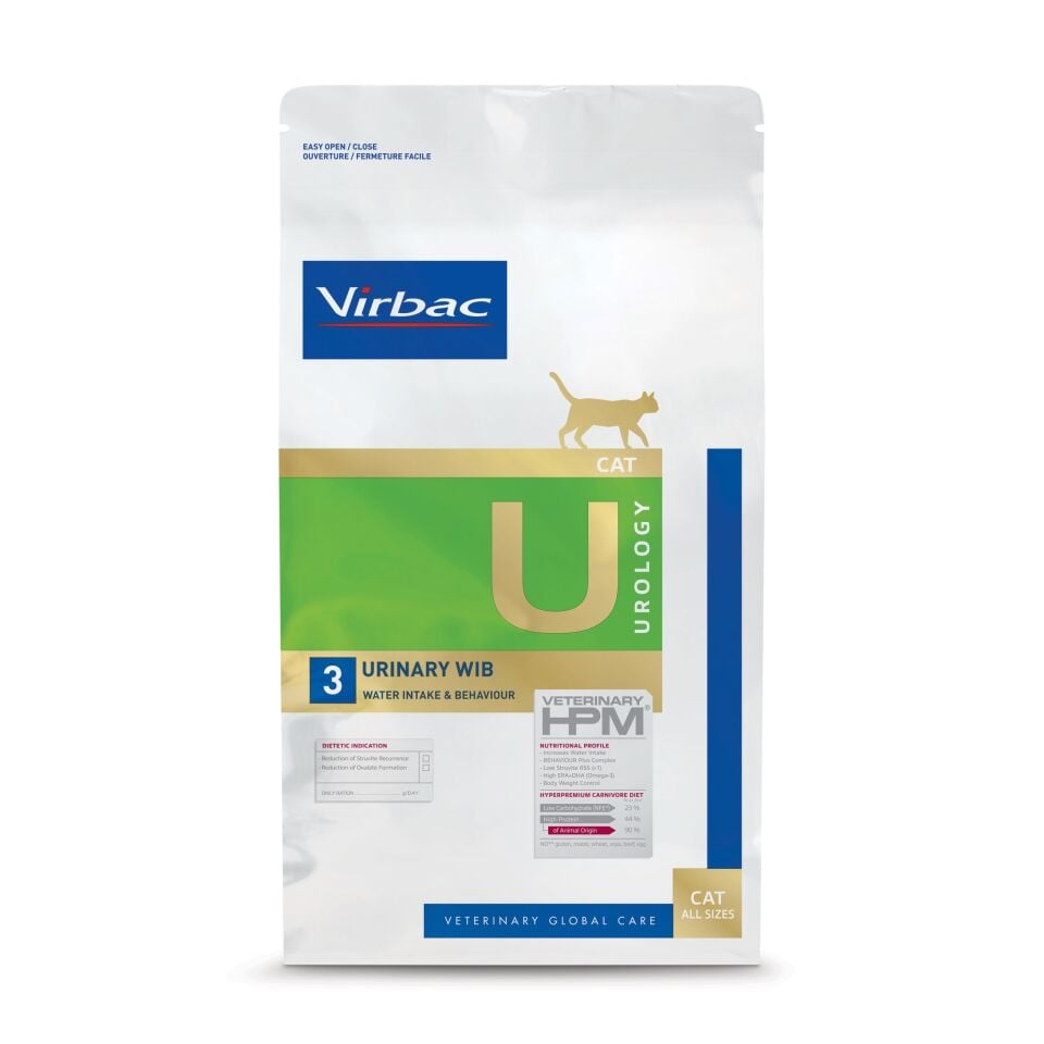Virbac U3 Urology WIB (Water İntake & Behavior) Uriner Kedi Maması 3 Kg